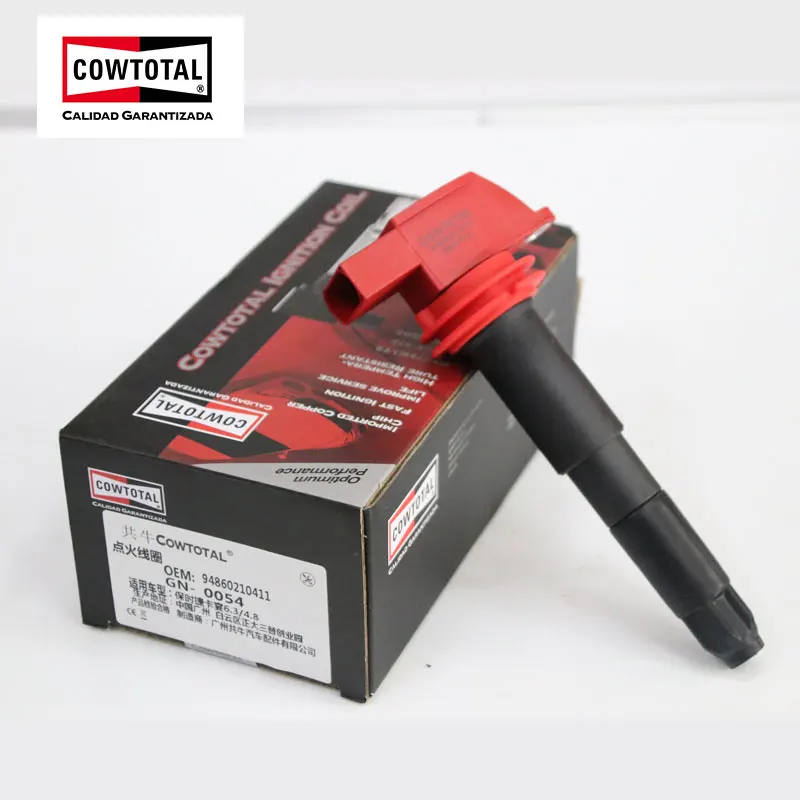 

COWTOTAL Car Ignition Coil Types Replacing High Quality Red Head OE 94860210411 For Porsche Cayenne 3.6/4.8L