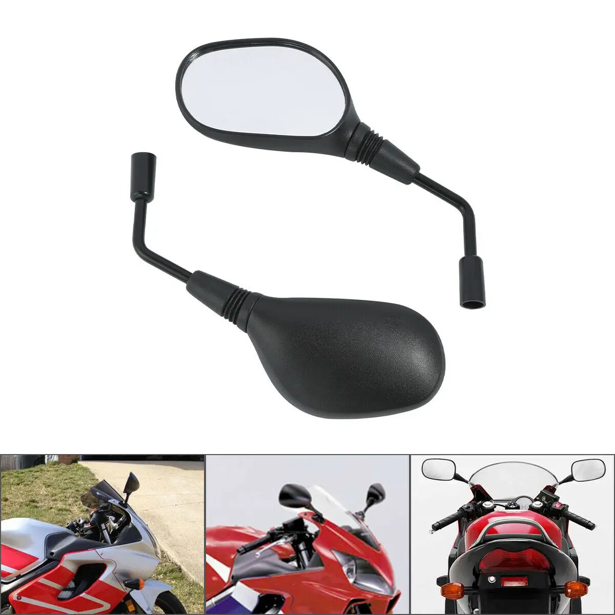 Мотоцикл Универсальный M10 10 мм боковые зеркала заднего вида для Kawasaki Suzuki Honda CB500 CB600F