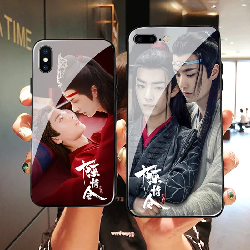 Wei WuXian Lan WangJi CHEN QING LING защитный чехол для телефона из закаленного стекла Xiao Zhan Wang Yibo