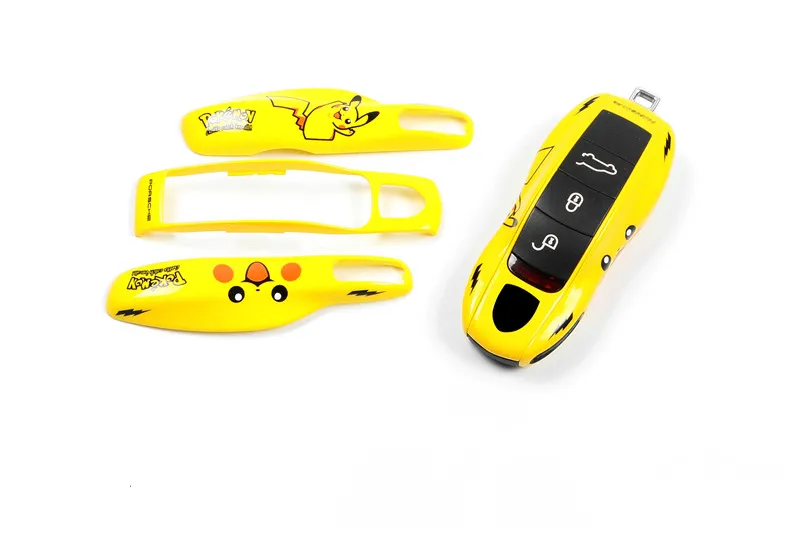 Mando a distantcia llave para Porsche Boxster Caiman 911 Panamera Cayenne Macan cubierta modificada llave carcasa Doraemon Pikach