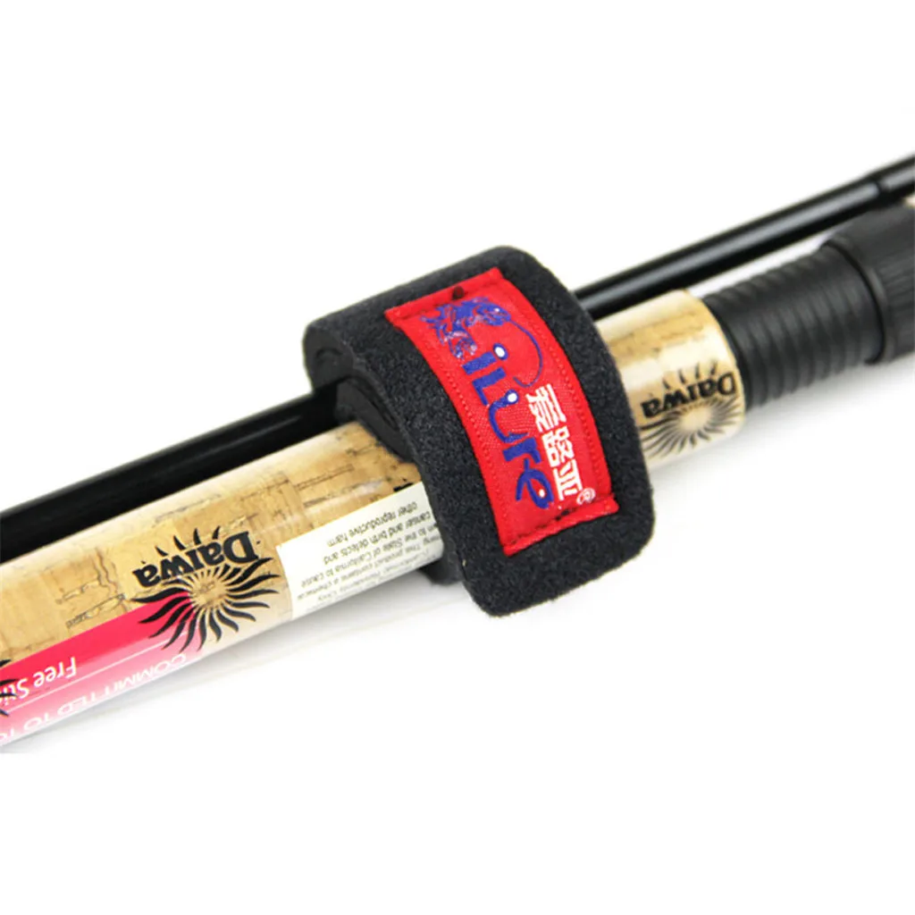 Лот 4 шт. Удочка галстук ремни ремень Эластичный обёрточная лента Полюс Держатель снасти