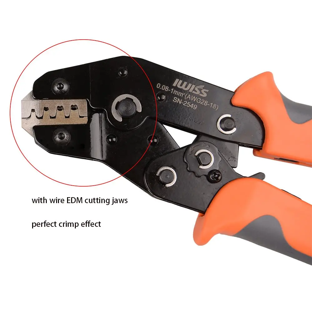ひめ IWISS SN-2549 European Style Crimping Plier Hand Crimper Tool