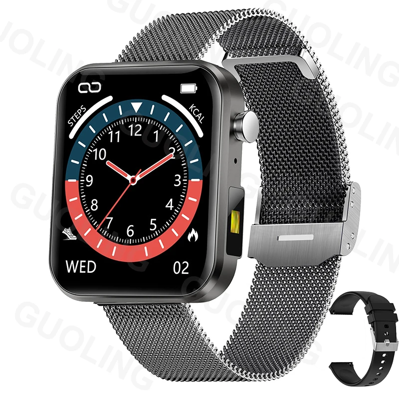 2021 New Body Temperature Smart Watch Women Full Touch Men Smartwatch IP68 Waterproof Fitness Bracelet LED light for Android IOS 