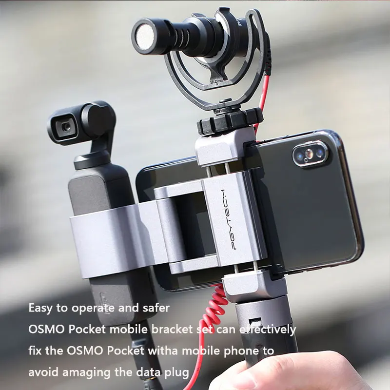 DJI PGYTECH OSMO Карманный складной держатель для телефона Plus совместимый с OSMO Карманный адаптер для смартфона фиксирует быстрый выпуск