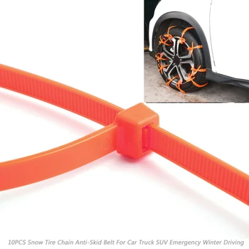 

Tools Snow Tire Chain Set For SUV truck Nylon 66 Equipment 10pcs Truck Anti-Skid