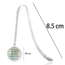 Римские 8 28 металлические закладки с подвеской Библейские стихи-Бог работает все вместе для блага тех, кто любит его-книга