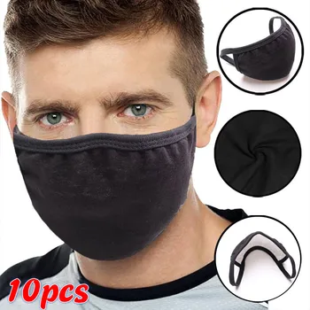 

Cotton Pm2.5 Black Mouth Mask Anti Dust Mask 10pcs Windproof Mouth Mask Unisex Face Mask Anime Mask For Cycling Camping #
