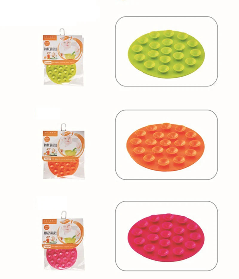Baby Feeding Bowl Anti Slip Placemat Children Two Sided 19 Suction Sucker Mat Pads Tableware Fixed Non Slip Coaster BB5148 (5)