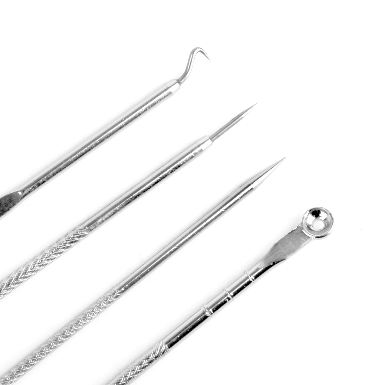 

4pcs Stainless Steel Blackhead Remover Blemish Extractor Acne Removal Needles Set Pore Cleaner Face Skin Care Beauty Tools