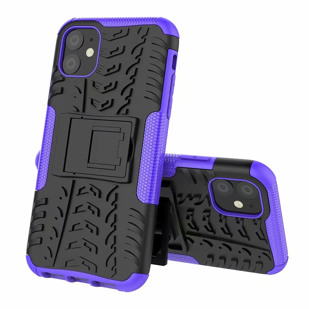 Tigenkey для iPhone 11 6,1 чехол для iPhone 11 6,1 противоударный чехол ForiPhone 11 6,1 противоударный чехол - Цвет: Фиолетовый
