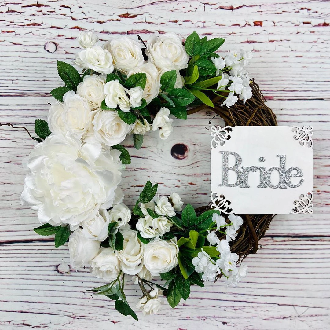 White Series Artificial Flowers DIY Wreath Peony Rose Flower Wreath Front Door Garland Ornament for Wedding Home Decoration White Series Artificial Flowers DIY Wreath Peony Rose Flower Wreath Front Door Garland Ornament for Wedding Home Decoration