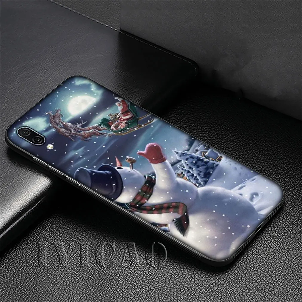 Мягкий силиконовый чехол IYICAO с рождественским снеговиком для Huawei P30 P20 Pro P10 P9 Lite Mini