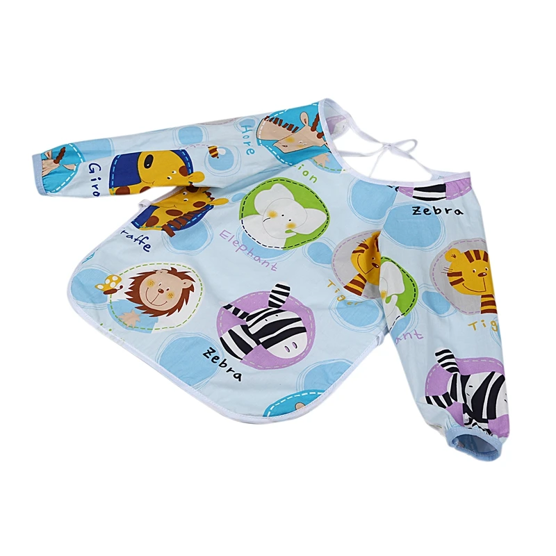 1 шт. Милая мультяшная детская Водонепроницаемая накидка для творчества нагрудник для кормления фартук карман