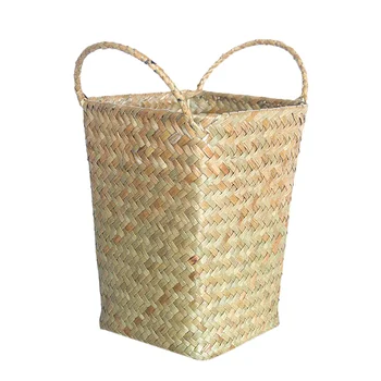 

Wicker Rattan Basket Straw Storage Box Weaving Organizer Rattan Plant Box Delicate Braided Basket for Kindergarten Hotel Bar Hom