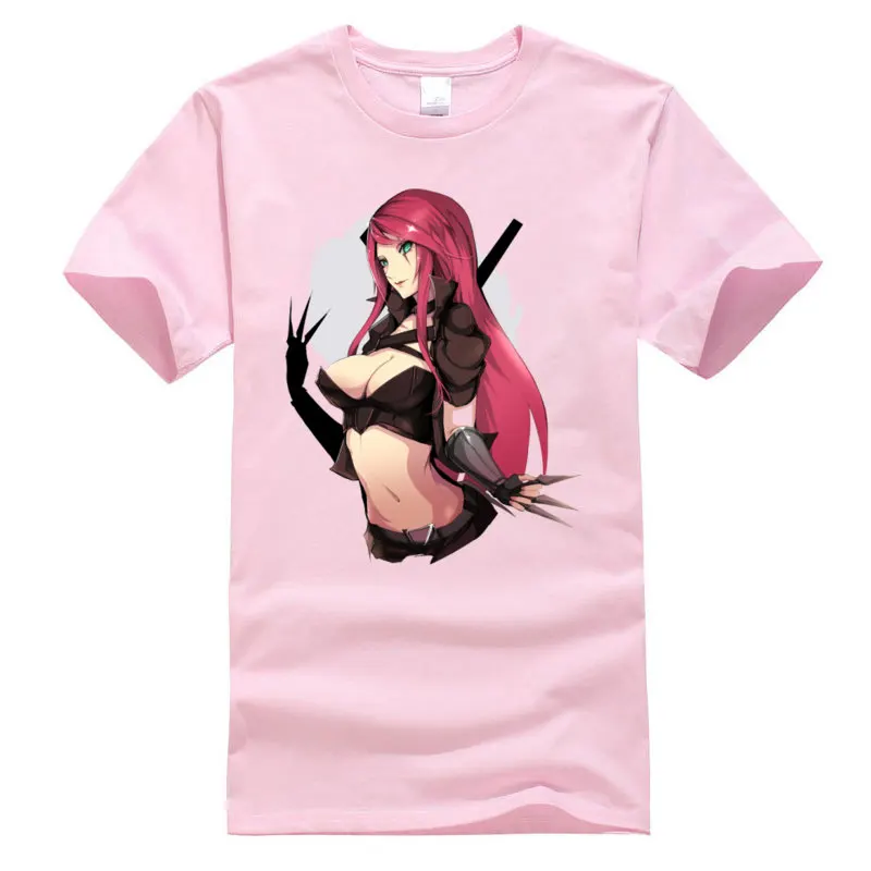Sexy_Katarina_-_League_of_Legends_722 Fall Cotton Crew Neck Tees Short Sleeve Printed On T Shirt Cheap Summer T Shirt Sexy_Katarina_-_League_of_Legends_722 pink