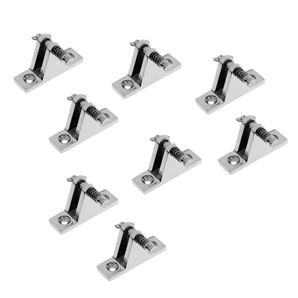 8x Stainless Boat Fittings Bimini Top Deck Hinge Marine Rail Mount Pin