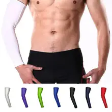 Унисекс спортивные рукава для бега на открытом воздухе с защитой от ультрафиолета однотонные дышащие повседневные манжеты 32-35 см/12,6-13,8 дюйма