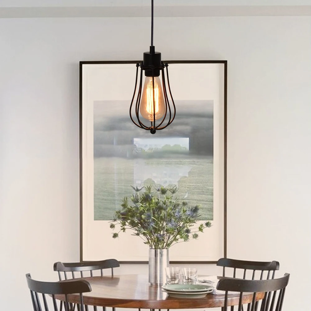 

Cafe Lampshade Galleries Hanging Vintage Iron Heat Resistant DIY Pendant Bar Guard Home Decoration Garden Ceiling Light Hotel