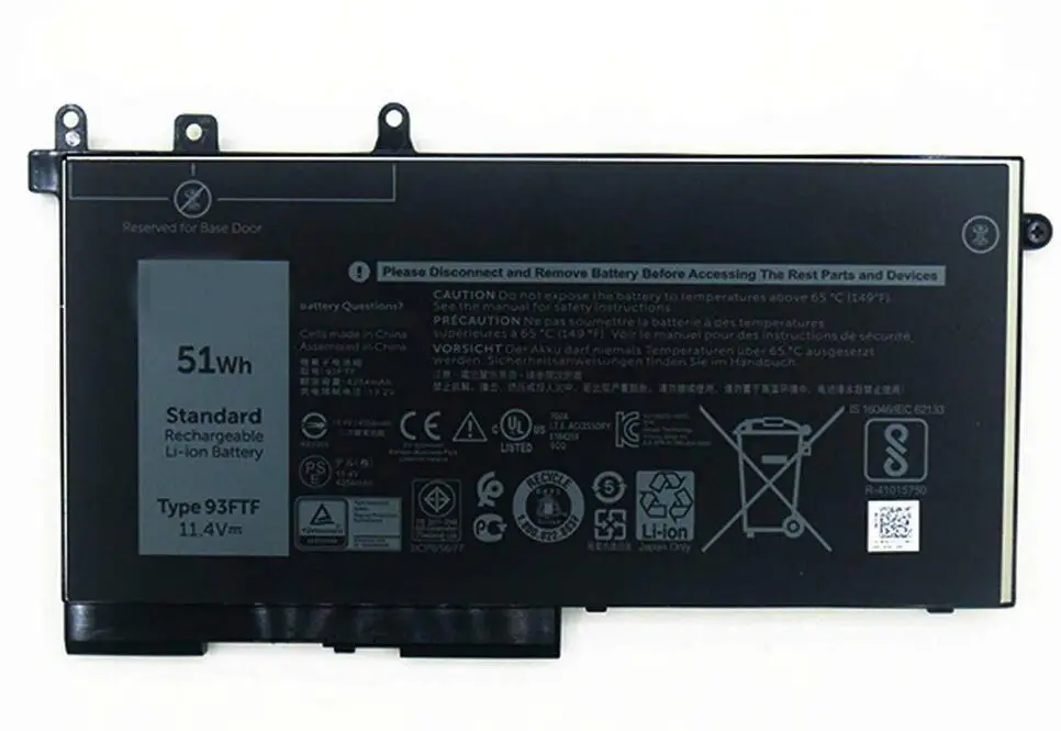 New Genuine Battery For Dell Latitude 5280 5480 5580 5290 5490 5590  Precision 15 3520 M3520 M3530 93ftf D4cmt Gjknx  51wh - Laptop  Batteries - AliExpress