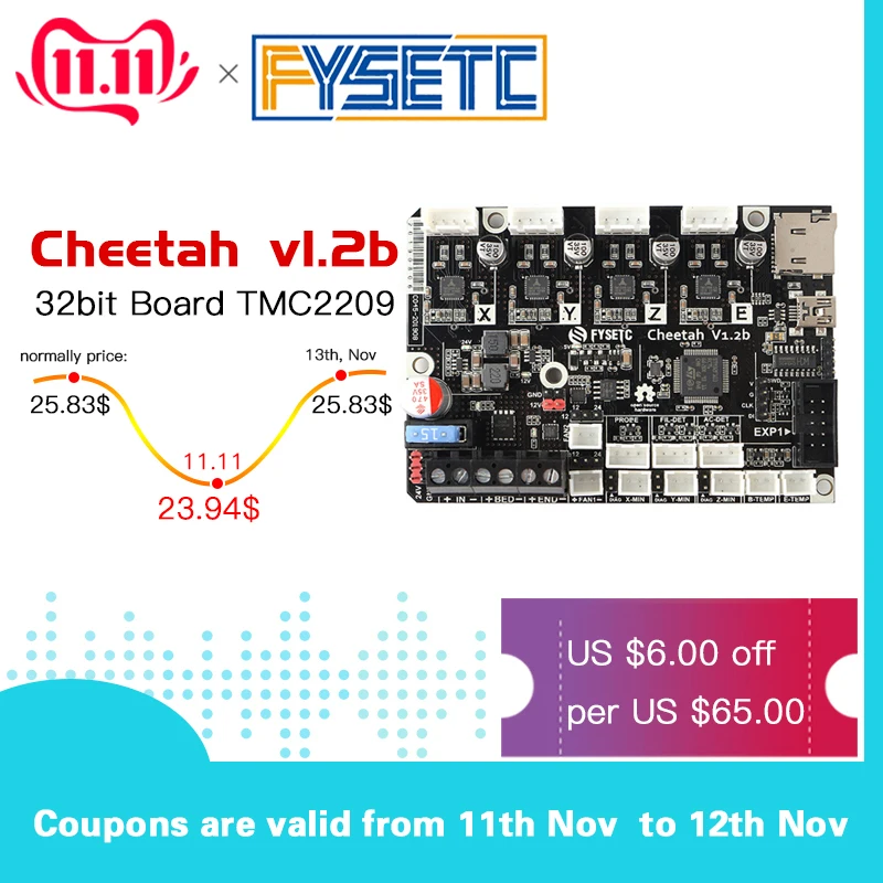Online Cheetah 32bit Bord TMC2209 TMC2208 UART Stille Bord Marlin 2,0 SKR mini E3 Für Creality CR10 Ender 3 Ender 3 Pro ender 5