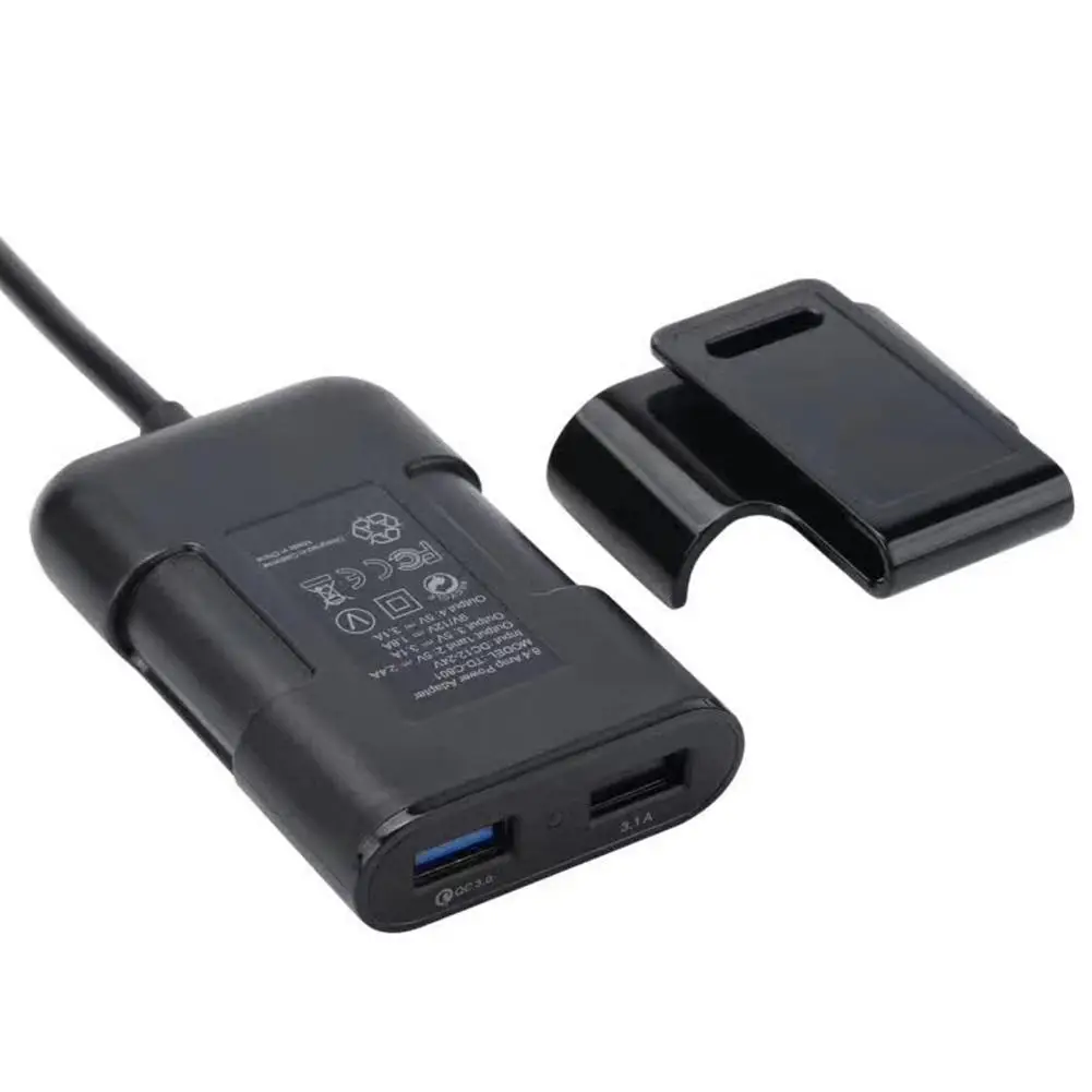 Автомобильное зарядное устройство с 4 usb-портами 2,4 А, портативное автомобильное зарядное устройство QC3.0 для мобильного телефона