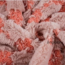 Осенне-зимняя домашняя плюшевая ткань с вышивкой, матовый бархат, Южная Корея, бархатная ткань для сумок