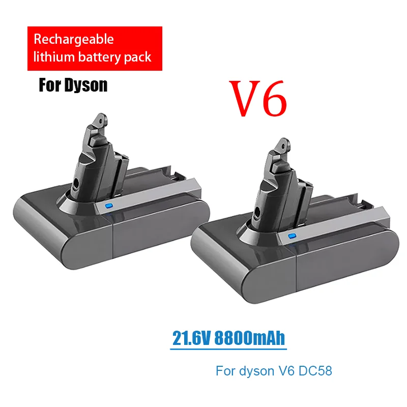 NEW 21.6V 8800mAh Replacement Battery for Dyson Li-ion Vacuum Cleaner SV09 SV07 SV03 DC58 DC61 DC62 DC74 V6 965874-02 Animal Bat |
