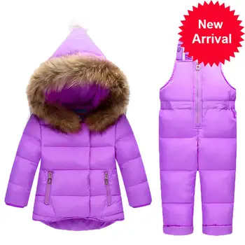 

Children Clothing Sets Winter Snow suit Jackets + Jumpsuit 2pcs Set Baby Boy Girls Duck Down Coats Toddler Girl Winter Clothes
