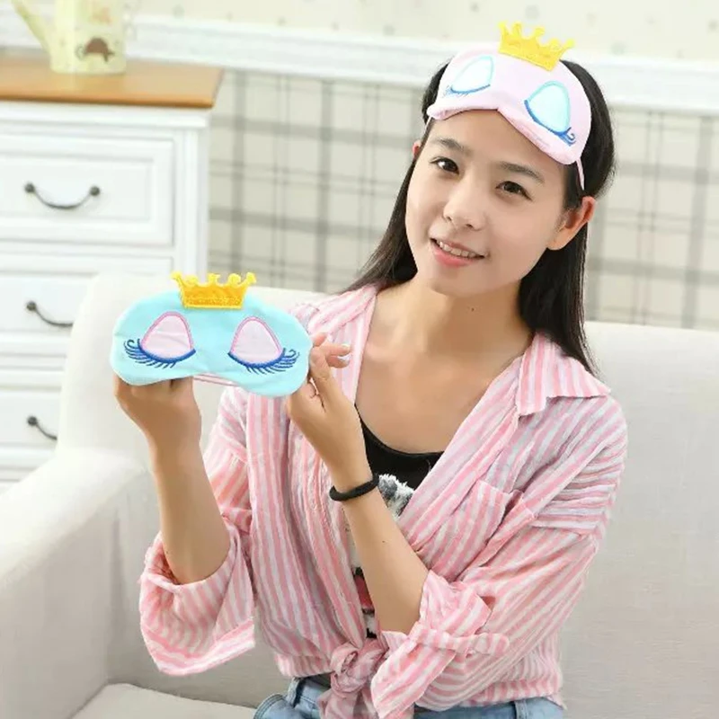 

Sleep Eyes Masks Cartoon Sleeping Mask Cat Kawaii Eyepatch Travel Plush Eye Shade Cover Eyeshade Unicorn Crown Home Party Gift