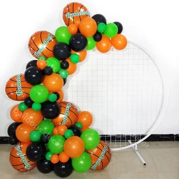 

DIY Balloon Garland Arch Kit Basketball Party Decoration Basketball Theme Black Orange Balloons for Boys Birthday Sports Party