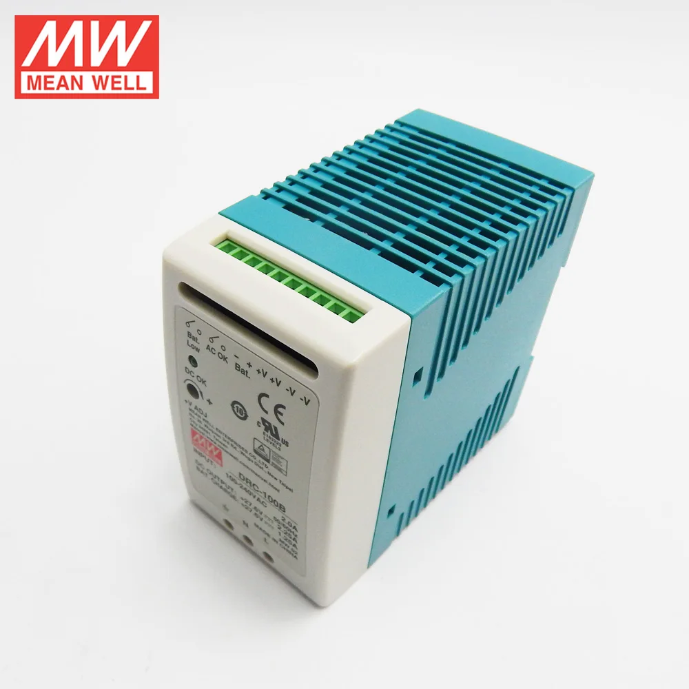 MEAN WELL DRC-100B импульсный источник питания 96 Вт 24~ 30 в 110 В/220 В переменного тока до 27,6 в постоянного тока 2.25а din-рейка зарядное устройство с функцией UPS