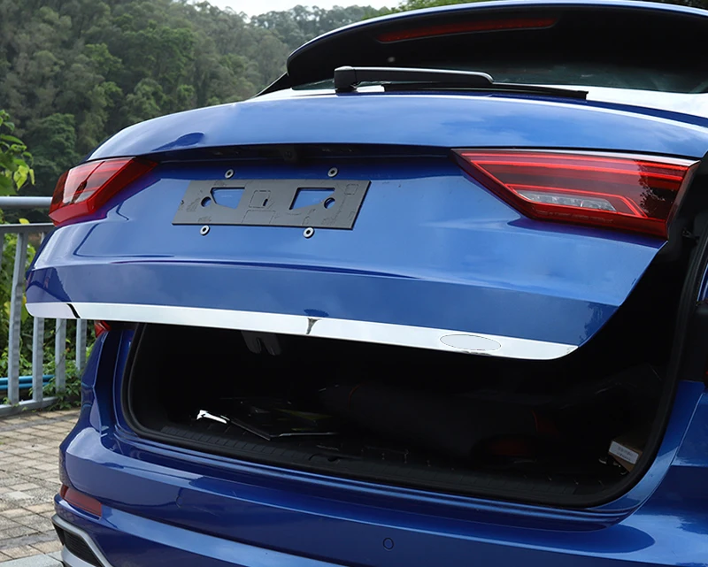 Для Audi Q3 внешние аксессуары из нержавеющей стали задний багажник багажника литьевая полоса крышка отделка автомобиля Стайлинг