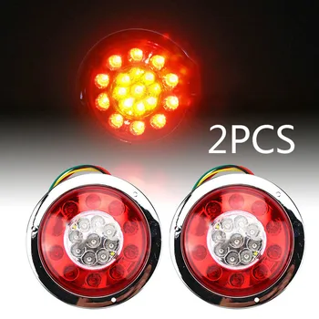 

Round Car turn signal 10V-30V 19 LED Red/amber Stop Lighting Parts Exterior