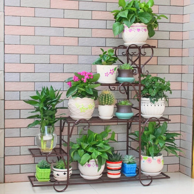 

Iron Art Flower Airs Multi-storey Indoor Household Balcony Shelf Province Space Flowerpot Landing Type