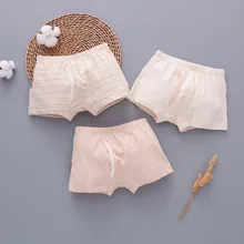Newborn Toddler Kids Baby Children Boys Cotton Bottom Infant Four-corner Briefs Opening Panties 1.5-6T