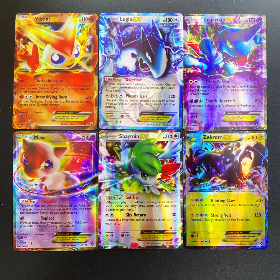 100pcs Pokemon 80 Ex 20 Mega Card Box English Version Display Pokémon  Shining Collection Card Playing Game Booster Kids Gift Toy - Game  Collection Cards - AliExpress