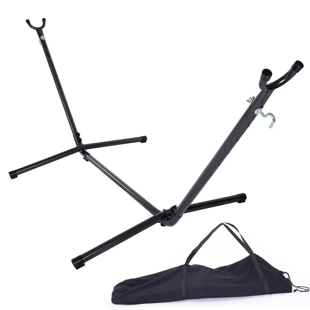 

Portable Hammock Stand Accessory with Carry Bag Black Solid Structure Good Stability and High Quality [US-Stock]