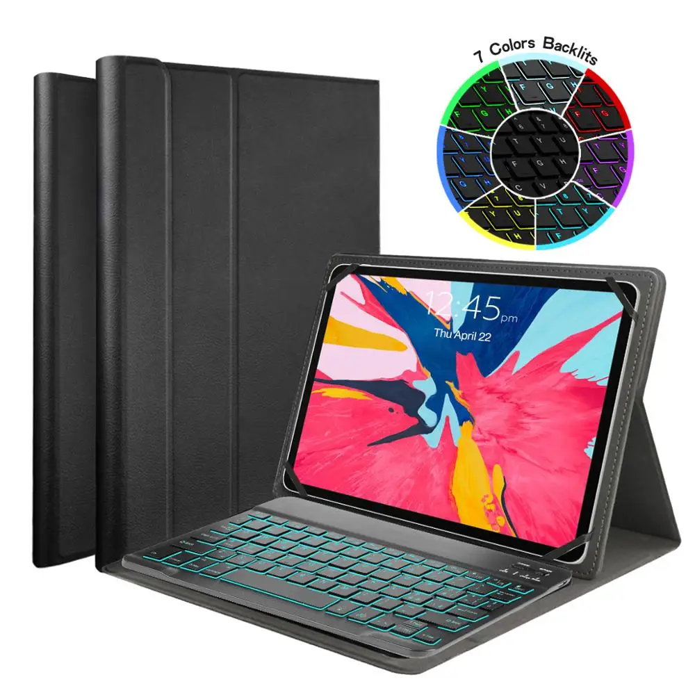 Чехол для клавиатуры с Bluetooth и подсветкой iPad 10 2 Pro 9 7 Samsung Galaxy Note 1 Tab S6 S5e 5 A QWERTZ|Чехлы