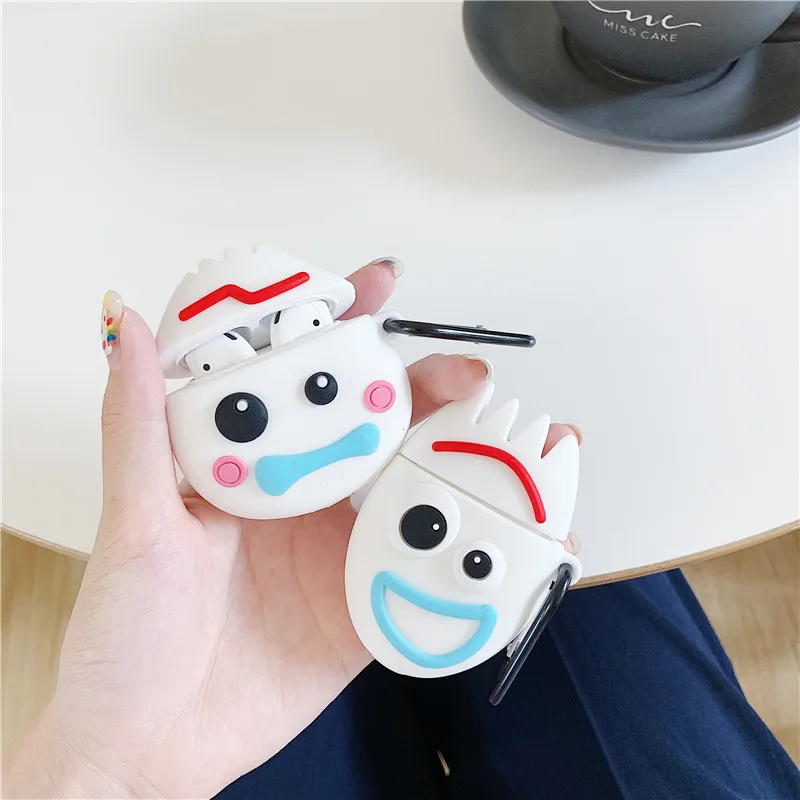 Милая история игрушек мультфильма форки брелок Bluetooth наушники чехол для Airpods милый защитный Брелок «Обложка» для Airpods аксессуары