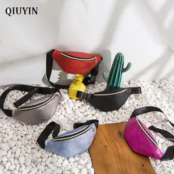 

Qiuyin Korean Luxury Designer New Chic Bag Women Waist Bag Premium Purse Waterproof Bag Belit Bag Shoulder Zip Pouch Leather Pu
