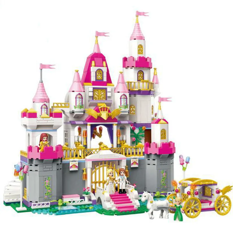 

The Celebration Party Castle Set Princess Legoinglys Friends Girl Toy Series Building Blocks with Action Fogures Bricks Gift Toy