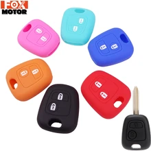 2 кнопки силиконовый чехол для ключей подходит для CITROEN C1 C2 C3 C4 XSARA PICASSO PEUGEOT 106 107 206 207 307 для Toyota AYGO чехол для пульта дистанционного управления FOB