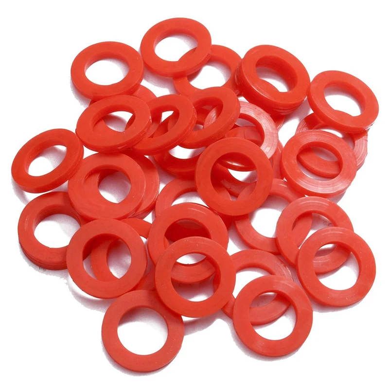 Outdoor Garden Hose Silicone Washer Gasket, 90Pcs Red O-Rings Silicone Washer Gasket Combo Pack for 3/4Inch Garden Hose and Wate
