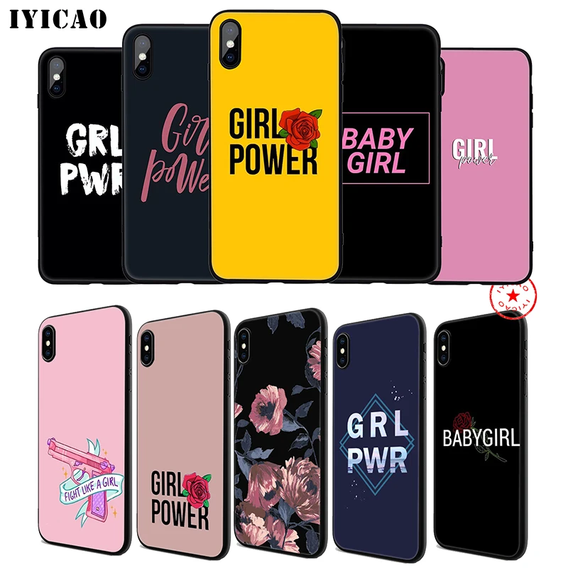 IYICAO Girl Power Fight Soft Phone Case for iPhone 11 Pro XR X XS Max 6 6S 7 8 Plus 5 5S SE Silicone TPU |