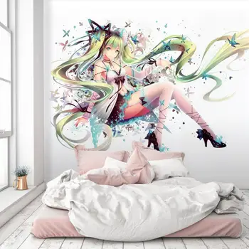 

[Self-Adhesive] 3D Hatsune Miku 811 Japan Anime Wall Paper mural Wall Print Decal Wall Murals Belly