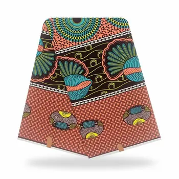 

Guaranteed veritable Ankara wax Fabric 6yard/lot African wax Fabric For Sewing Dress 100% Cotton Materi