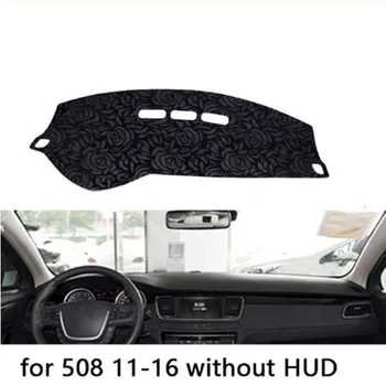 

Rose Pattern Non-slip Dashmat Dash Mat Dashboard Cover Pad Cover Carpet Car Sticker for p-eugeot 508 2011 2012-2016 Car Styling
