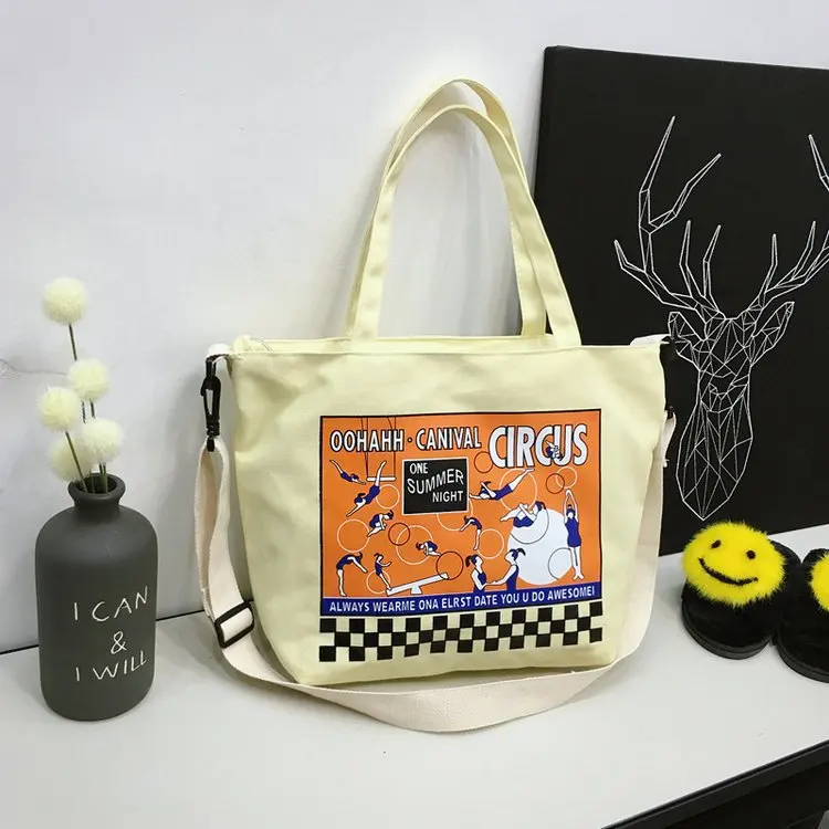 

Japanese Harbour Wind High Capacity Slant Bag Men and Women Single Shoulder Bag Korean ins Graffiti Couple Canvas Bag