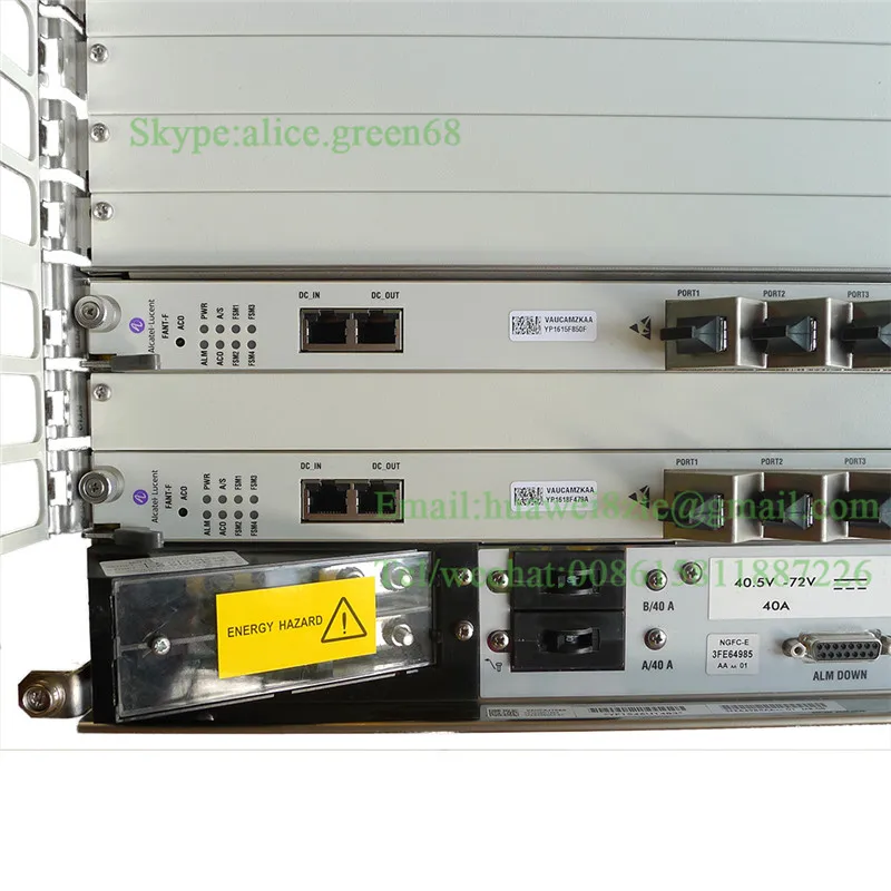 19 дюймов шасси Alcatel lucent bell OLT 7360ISAM FX-8 с FANT-F, мощность и FGLT 16 портов pon карты