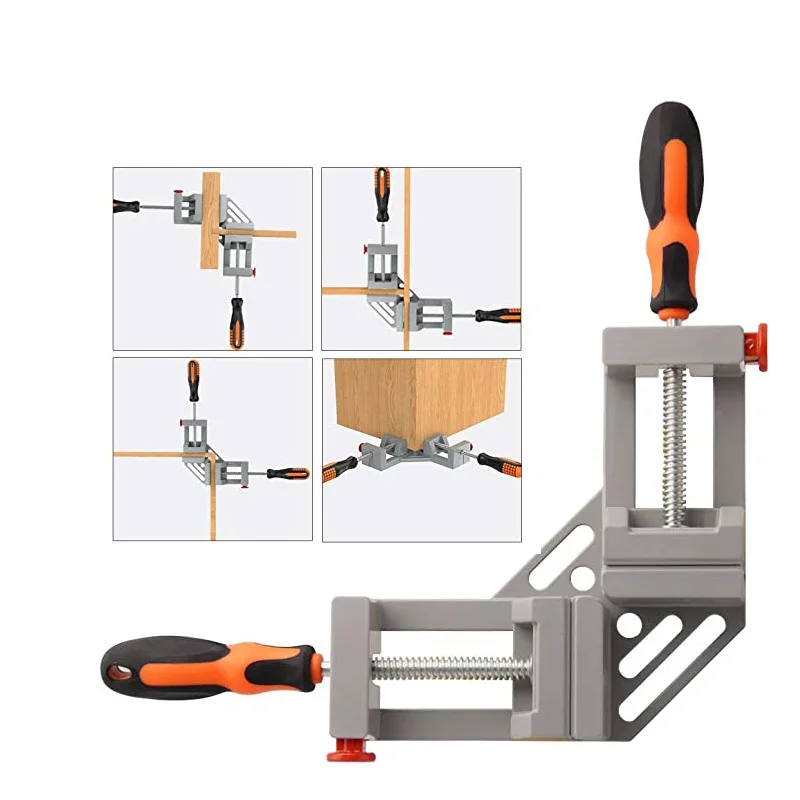 

Double Handle Corner Clamp, 90 Degree Quick Release Corner Clamp for Welding Wood-working Photo Framing